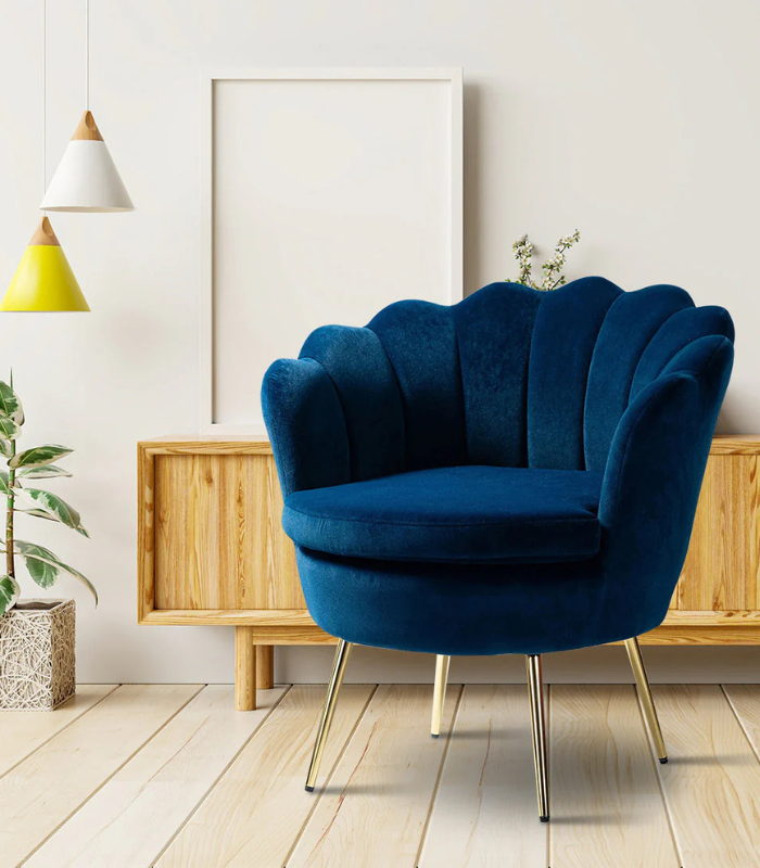 Chair blue Flower Chair - Image 1