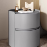 Sleek Modern Round Bedside Table