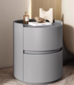 Sleek Modern Round Bedside Table