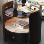 Sophisticated Round Bedside Table 