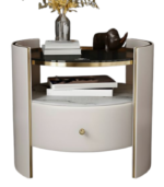 Sophisticated Round Bedside Table  - Image 4