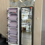 Shoe Rack with Full-Length Mirror